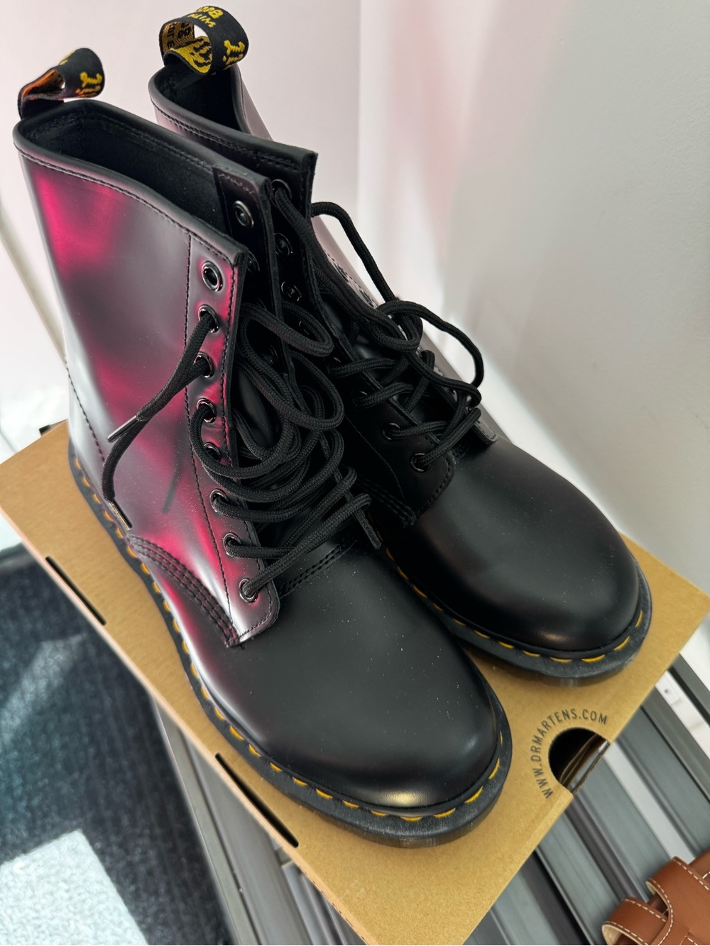 Dr. Martens 1460 Smooth Leather Lace Up Boots Black - Picture 4 of 5